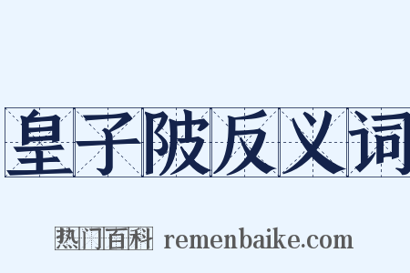 皇子陂反义词是什么意思的图片